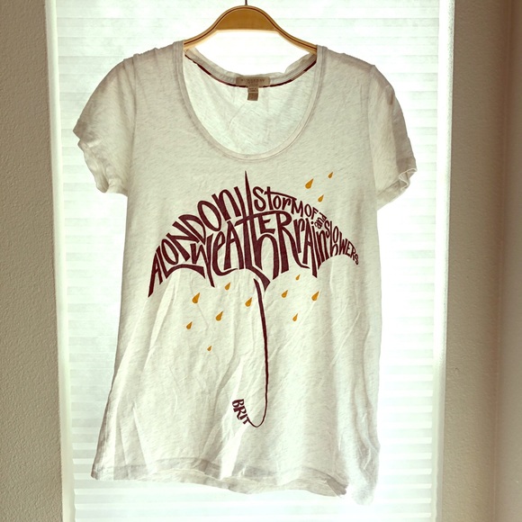 Burberry Tops - Authentic S Burberry Brit Tee London Rain Grey